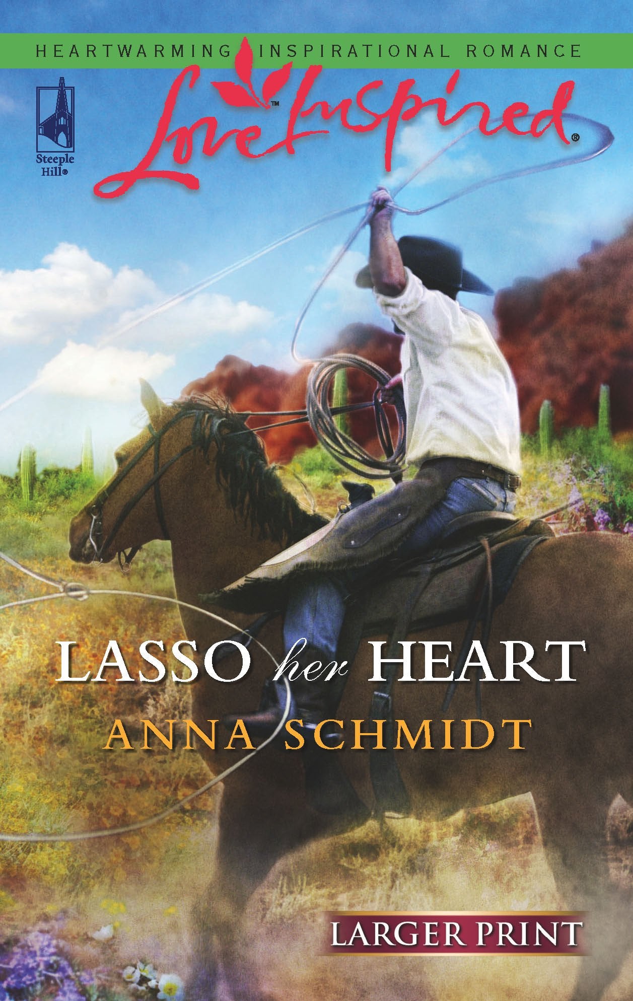 Lasso Her Heart (Larger Print Love Inspired #375),New