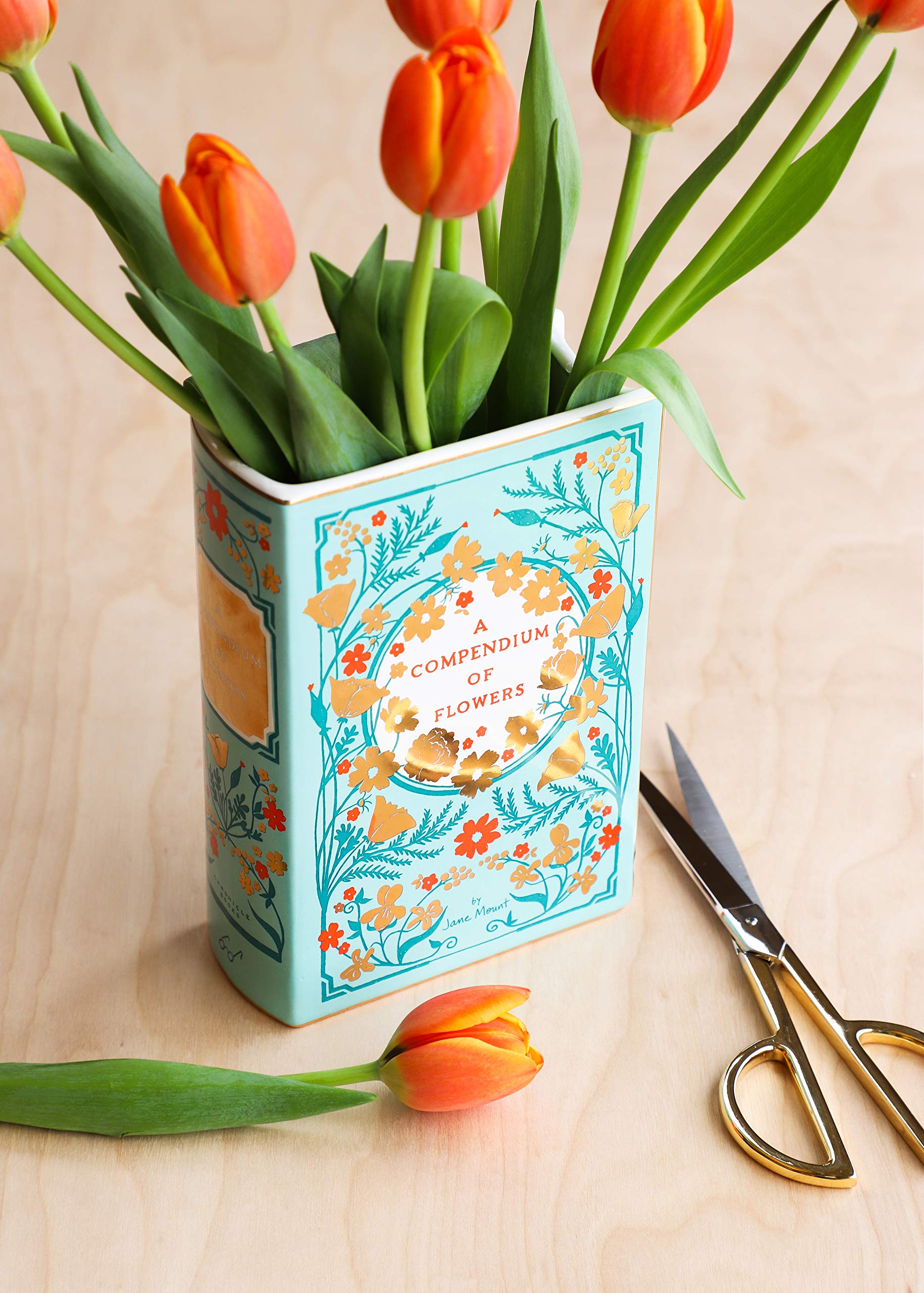 Bibliophile Ceramic Vase: A Compendium Of Flowers: A Compendium Of Flowers (Flower Vase, Ceramic Vase For Book Lovers, Gift Idea
