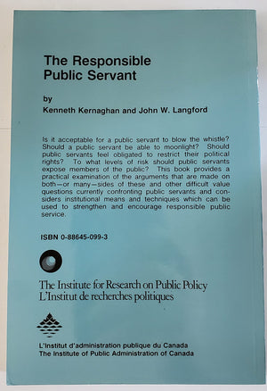 The Responsible Public Servant (English and French Edition),Used