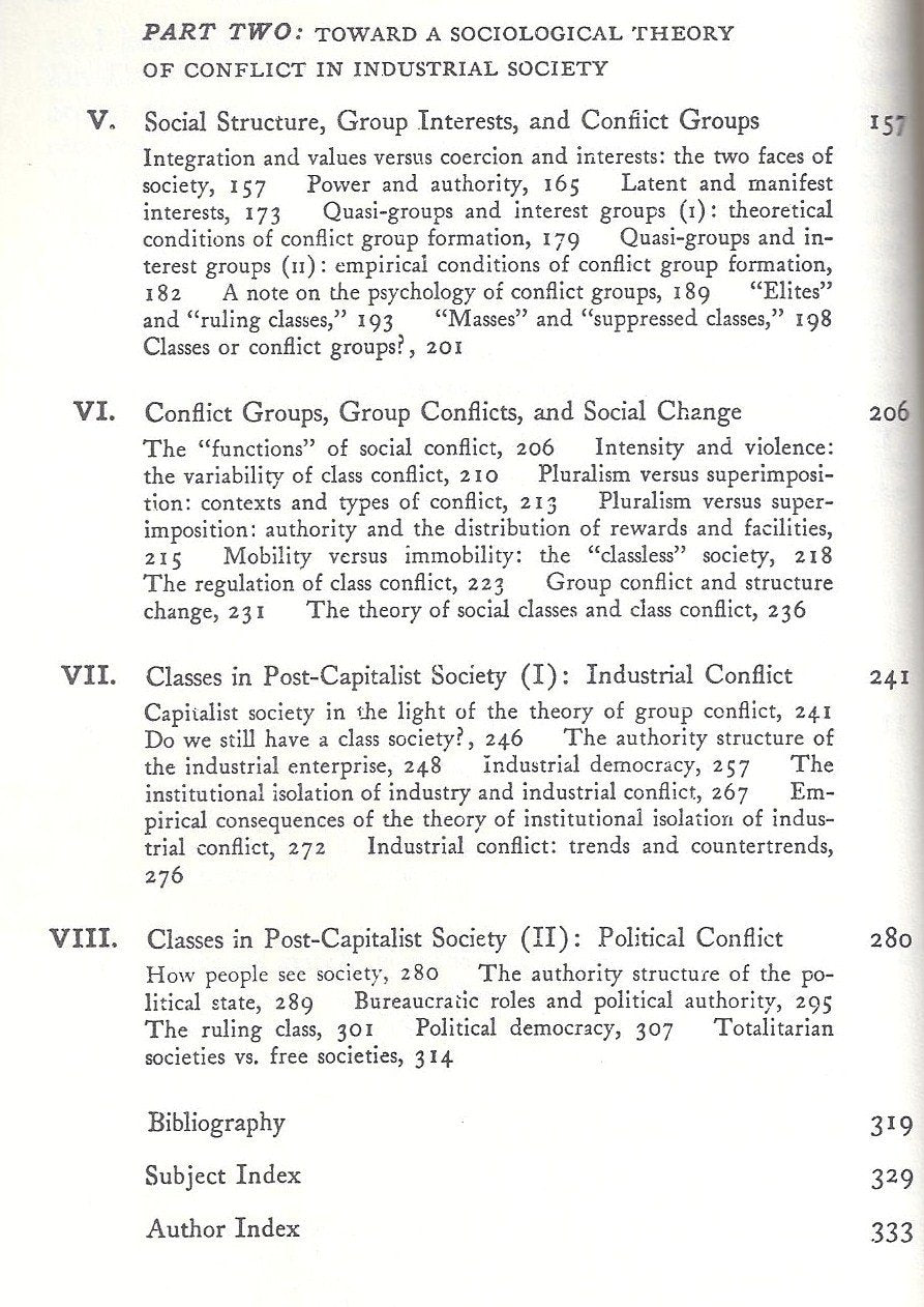 Class and Class Conflict in Industrial Society,New