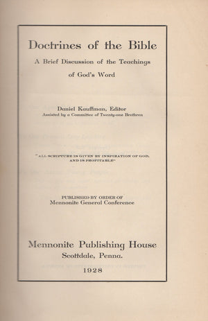 Doctrines of the Bible,Used