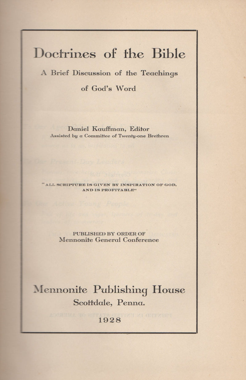 Doctrines of the Bible,Used