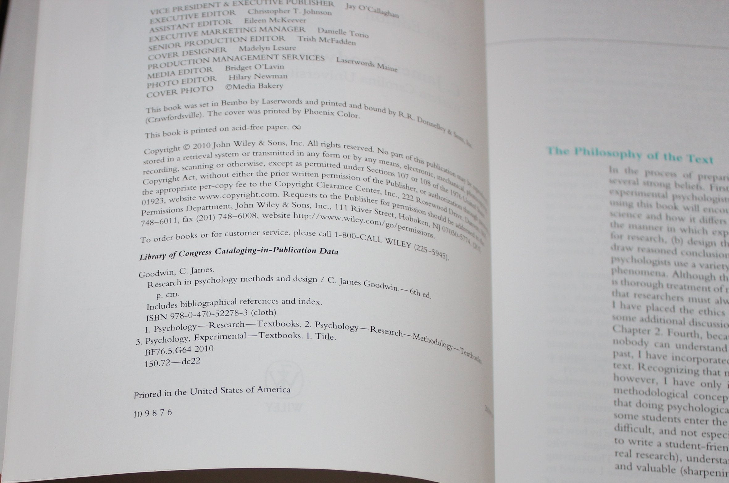 Research In Psychology: Methods and Design,New