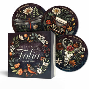 Arcana Folia Oracle Deck: 50Card Round Deck, NatureInspired Artwork, Channel Plant Energy, Divination and Inspiration, Include
