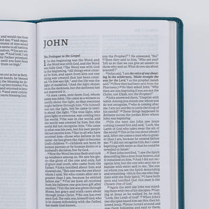 NET Bible, Thinline, Leathersoft, Teal, Comfort Print: Holy Bible,Used