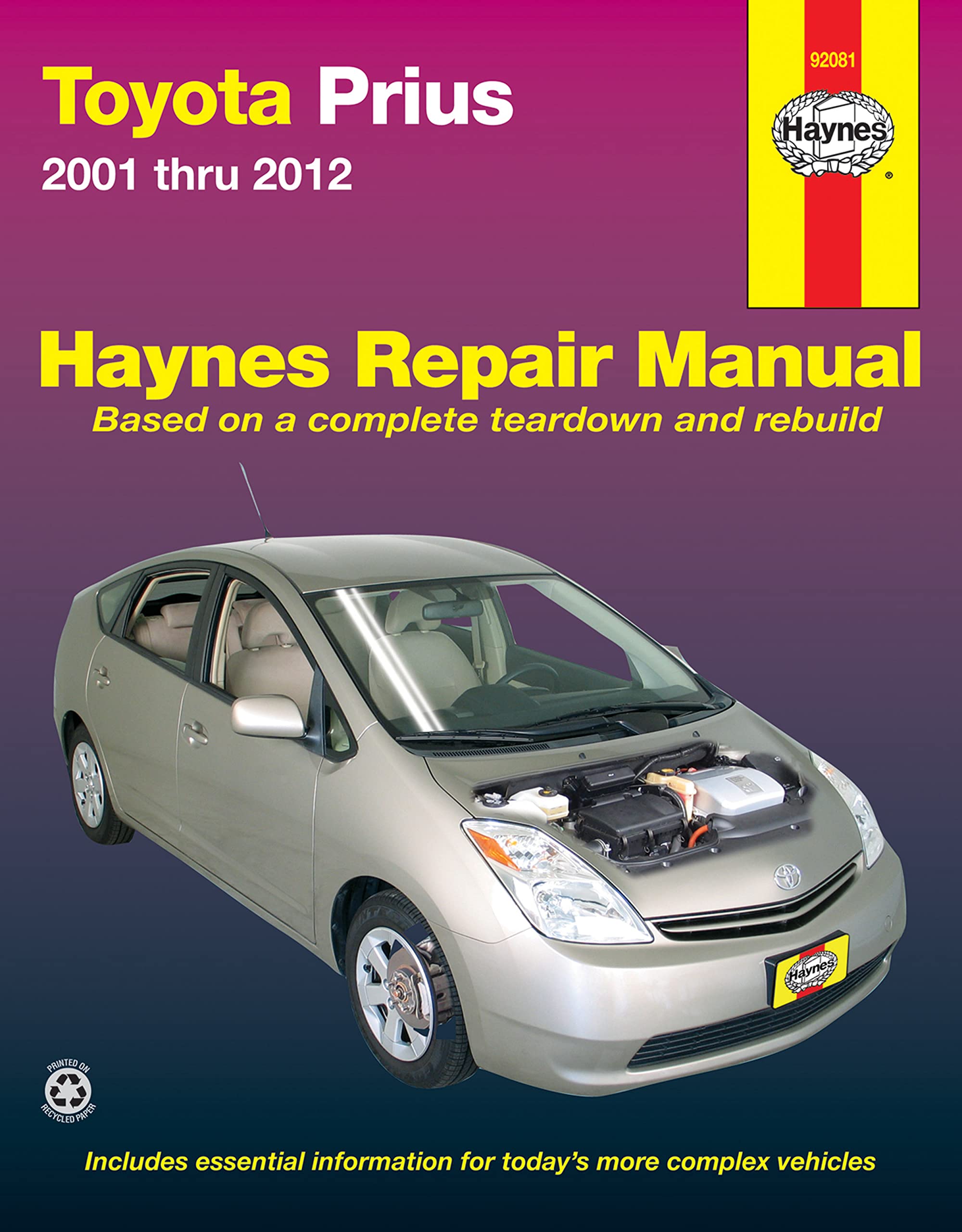 Toyota Prius (20012012) Haynes Repair Manual (Usa) (Paperback)