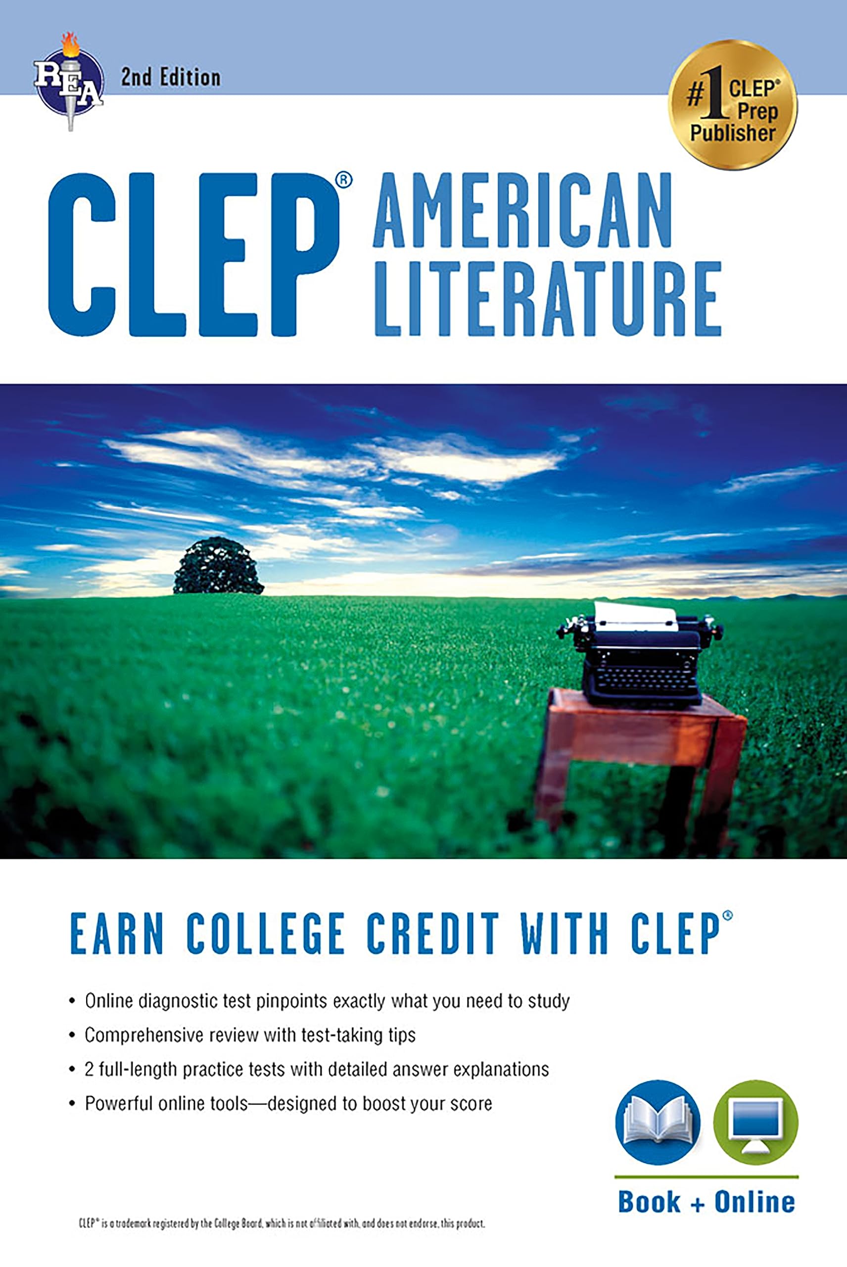 Clep American Literature Book + Online (Clep Test Preparation),New