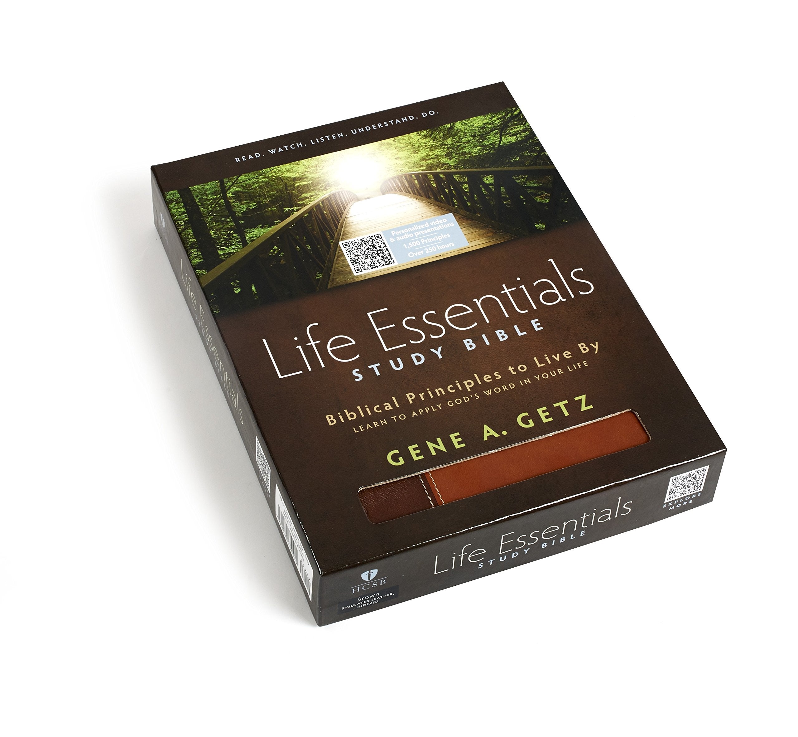 Life Essentials Study Bible, Brown Leathertouch Indexed: Biblical Principles To Live By