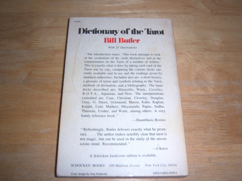 Dictionary of the Tarot,Used