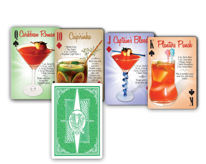 Tropical Cocktail Drink Recipes Playing Cards 54 Cards,New
