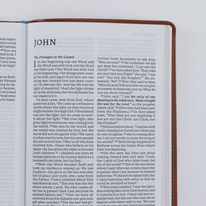 NET Bible, Thinline Large Print, Leathersoft, Brown, Comfort Print: Holy Bible,Used