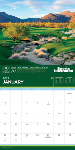 2022 Sports Illustrated Golf Courses Wall Calendar,New