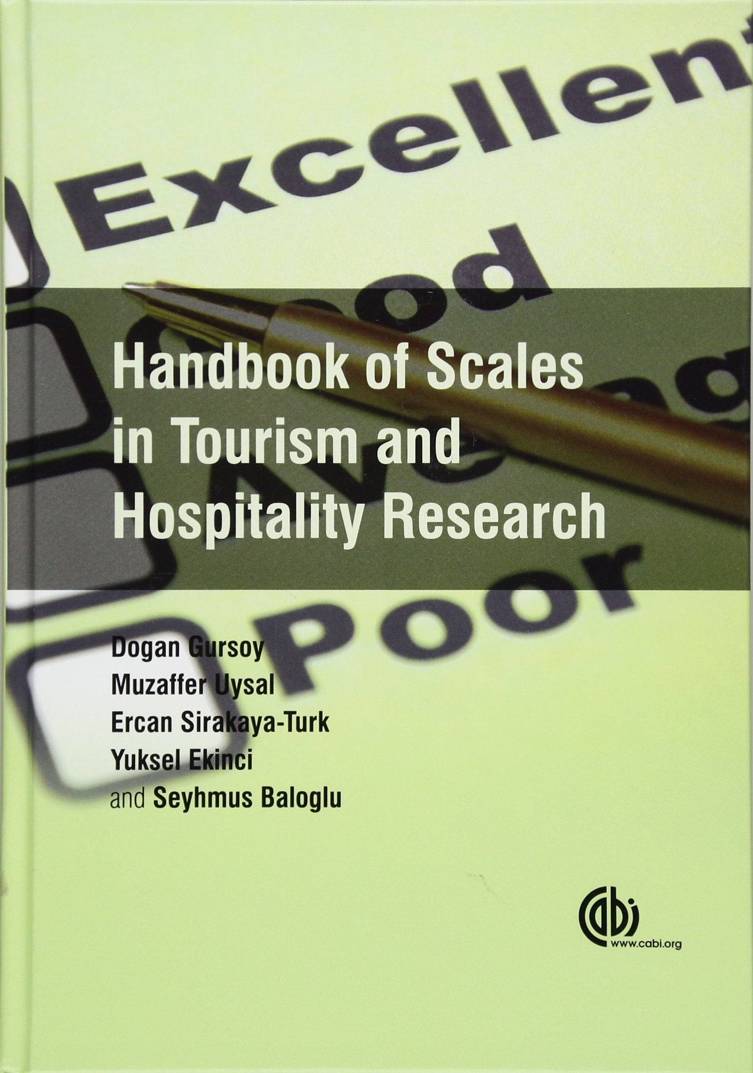 Handbook of Scales in Tourism and Hospitality Research,Used