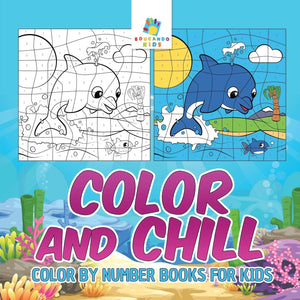 Color and Chill Color by Number Books for Kids,Used