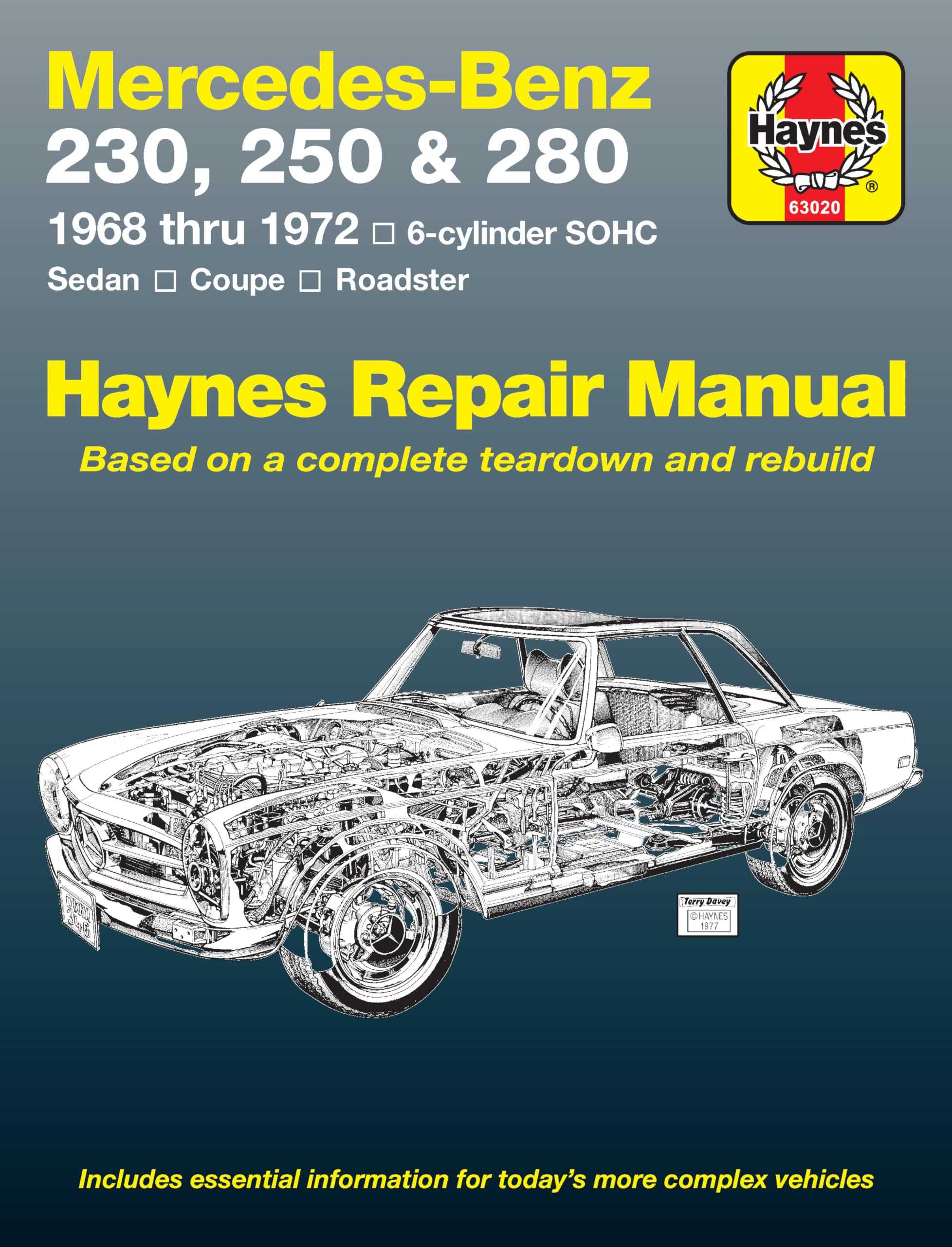 Mercedes Benz 230, 250 And 280, 19681972 / 6Cylinder Sohc / Sedan, Coupe, Roadster Automotive Repair Manual,Used