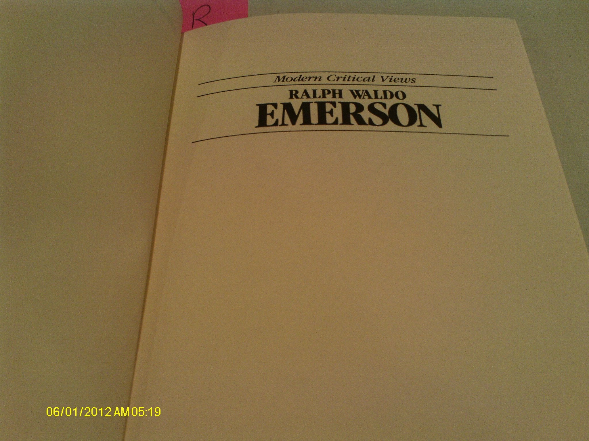 Ralph Waldo Emerson (Bloom's Modern Critical Views),Used