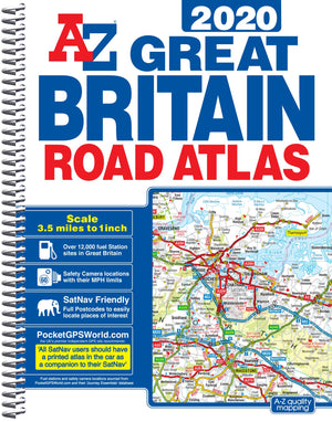Great Britain AZ Road Atlas 2020 (A4 Spiral),Used