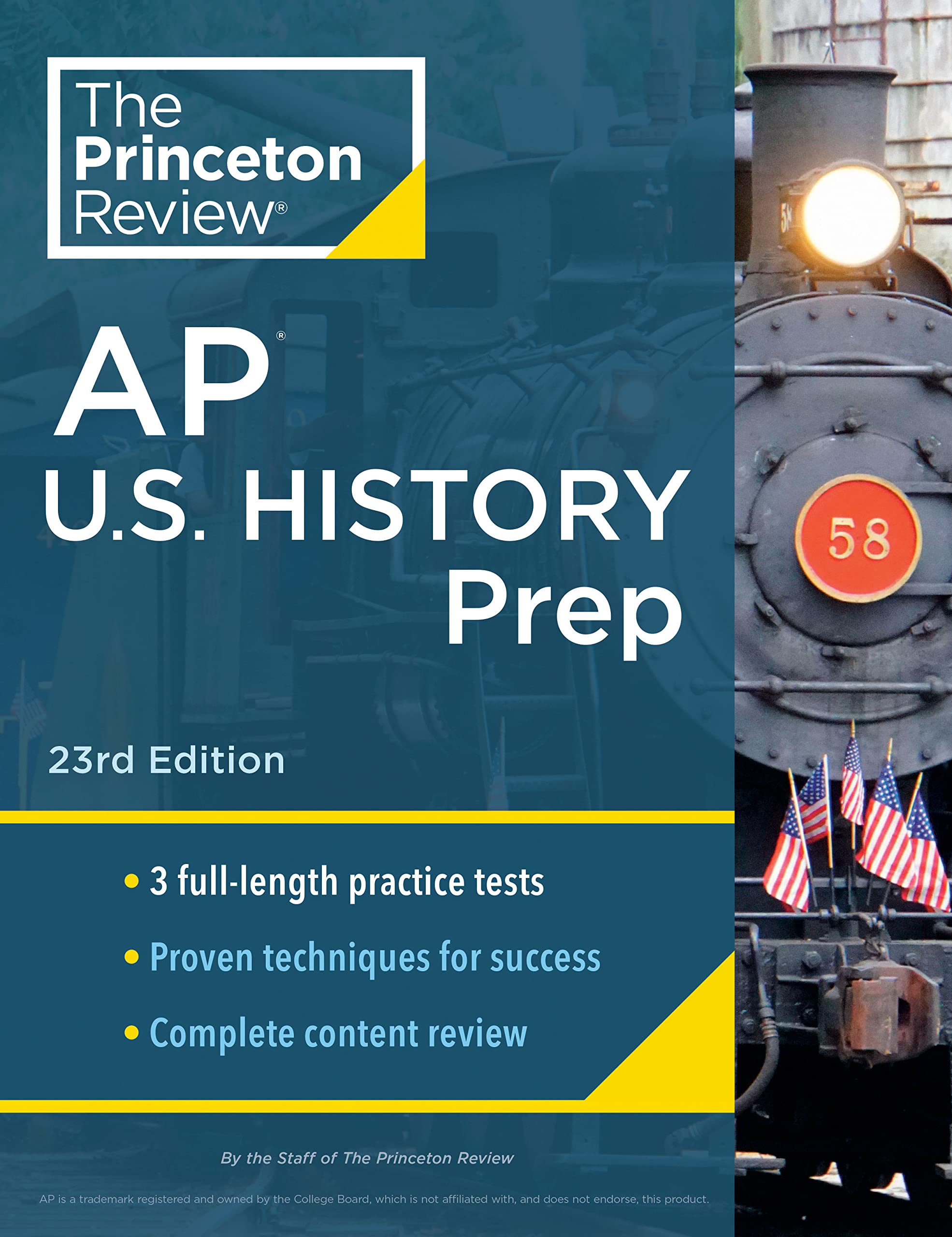 Princeton Review Ap U.S. History Prep, 23Rd Edition: 3 Practice Tests + Complete Content Review + Strategies & Techniques (2024),Used