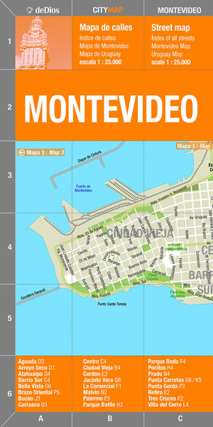 Montevideo, Argentina : Map (Spanish and English Edition),Used