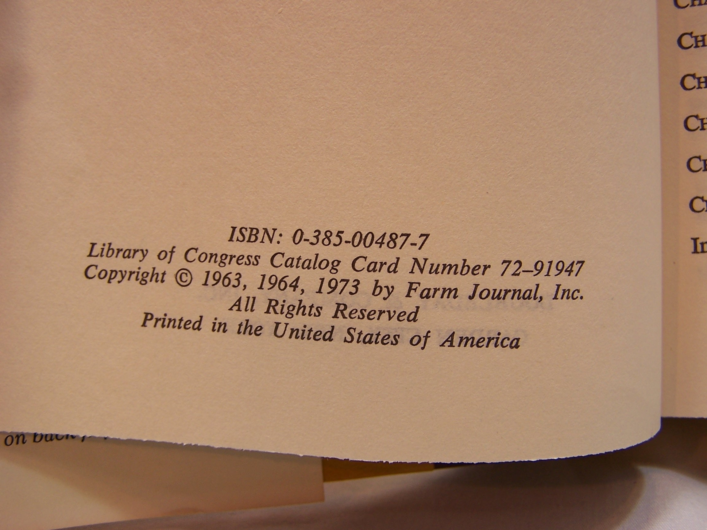 Farm Journal Freezing & Canning Cookbook: Prized Recipes From The Farms Of America,Used