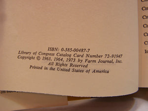 Farm Journal Freezing & Canning Cookbook: Prized Recipes From The Farms Of America,Used