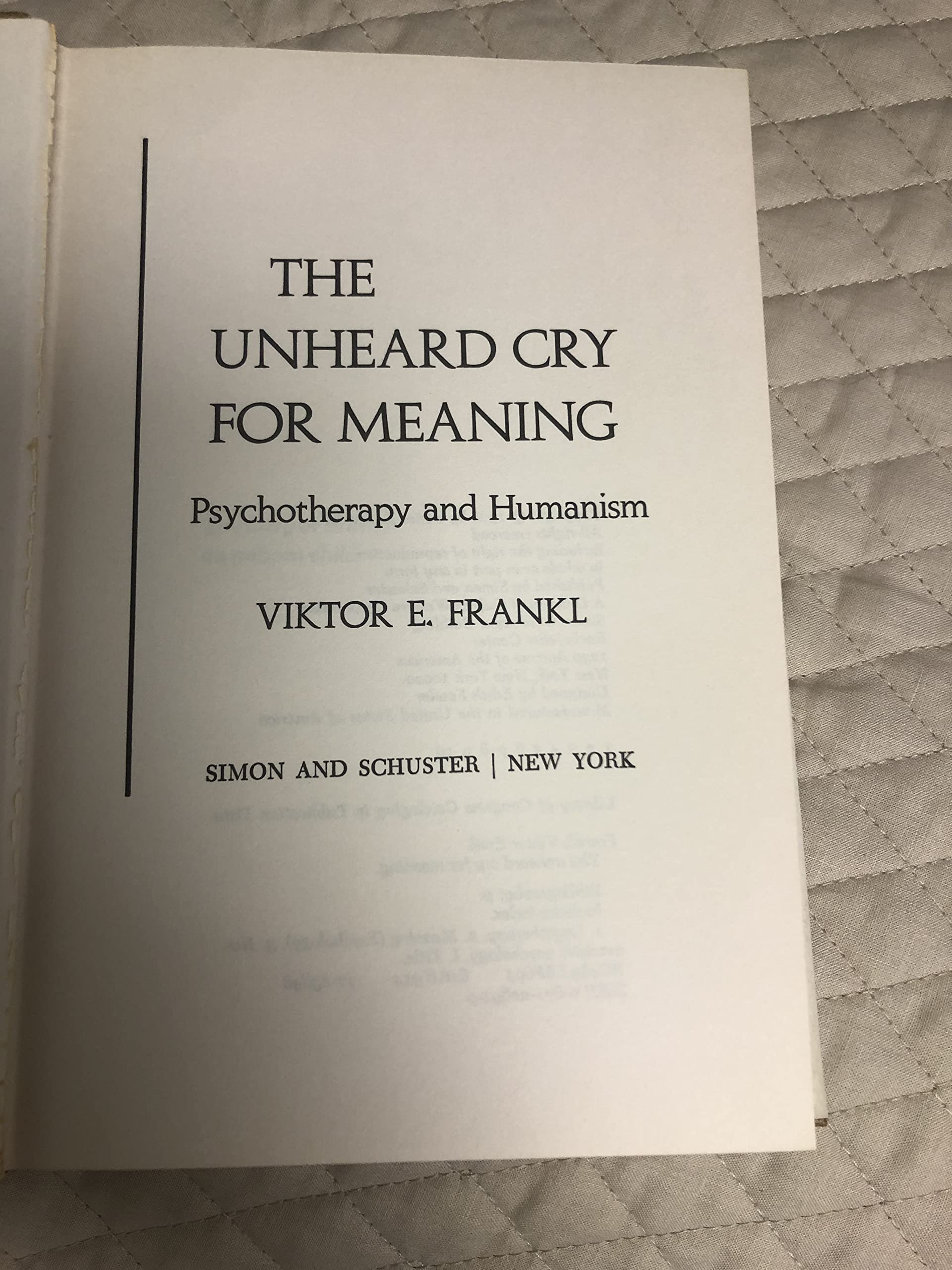 Unheard Cry Meaning (A Touchstone Book),Used