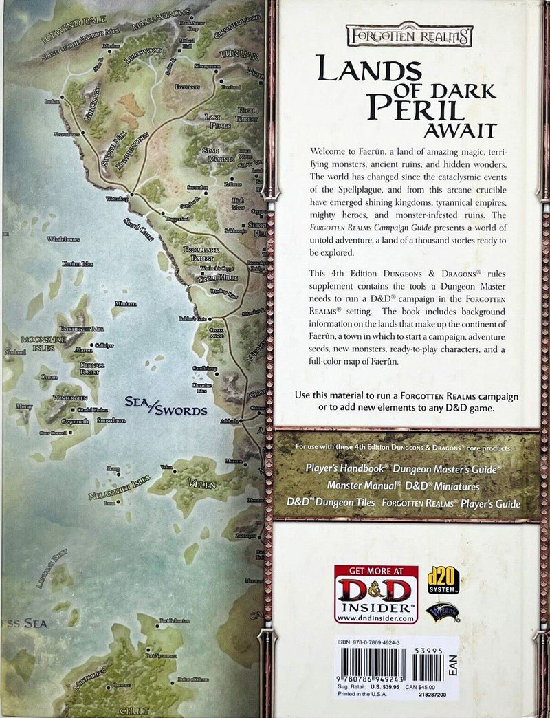 Forgotten Realms Campaign Guide, 4th Edition,Used