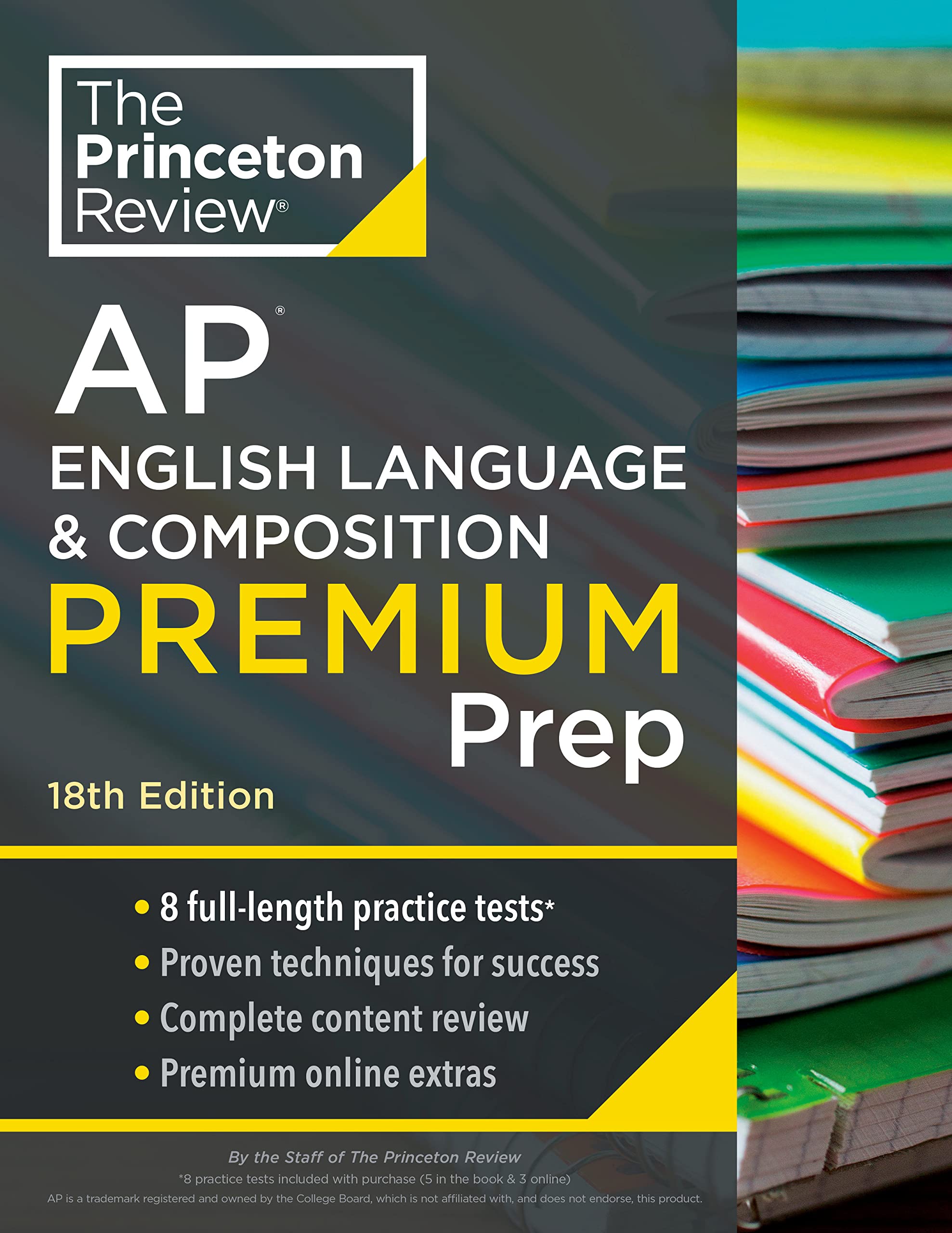 Princeton Review Ap English Language & Composition Premium Prep, 18Th Edition: 8 Practice Tests + Complete Content Review + Stra,Used