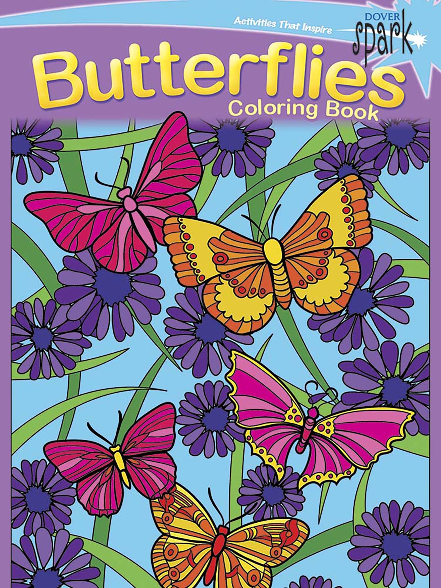 SPARK Butterflies Coloring Book (Dover Butterfly Coloring Books),Used