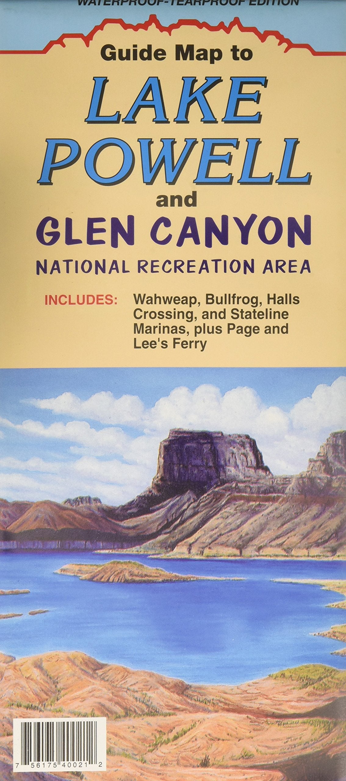 Guide Map to Lake Powell and Glen Canyon : WaterproofTearproof edition,Used