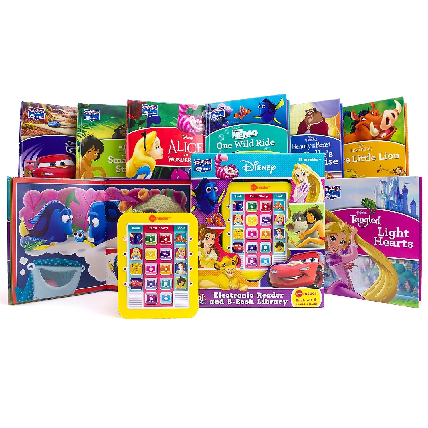 Disney Friends  Lion King, Cars, Princess, and More!  Me Reader Electronic Reader and 8 Sound Book Library  PI Kids,Used