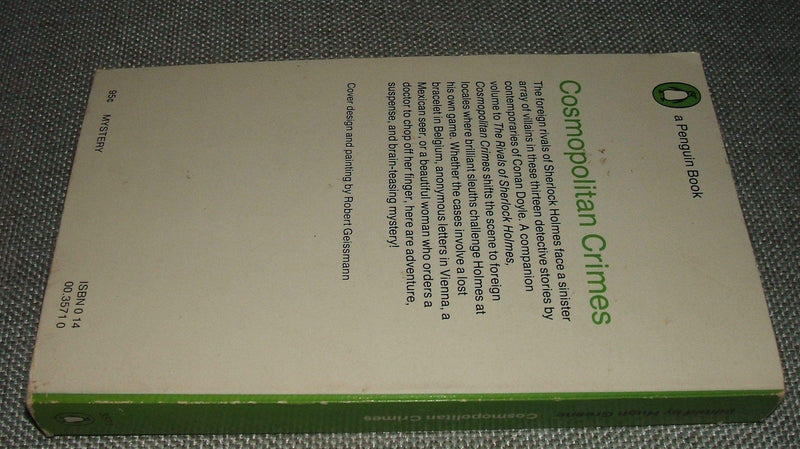 Cosmopolitan Crimes  Foreign Rivals of Sherlock Holmes,Used