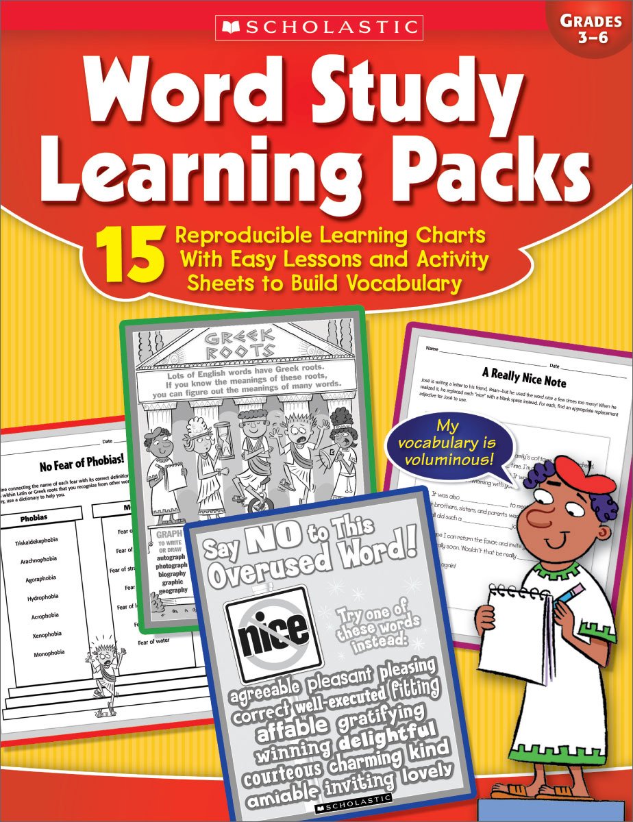 Word Study Learning Packs: 15 Reproducible Learning Charts With Easy Lessons And Activity Sheets To Build Vocabulary