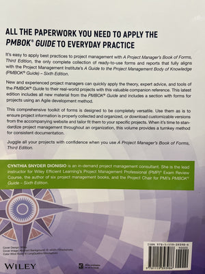 A Project Manager's Book of Forms: A Companion to the PMBOK Guide,Used