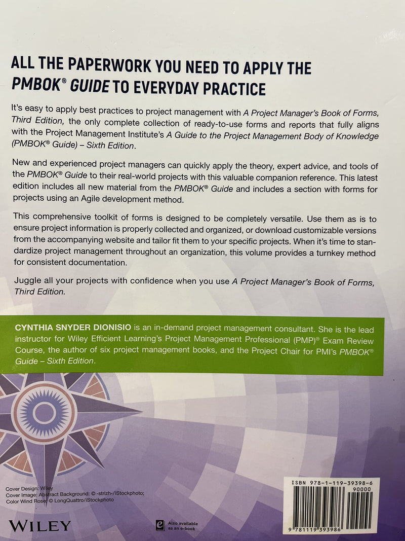 A Project Manager's Book of Forms: A Companion to the PMBOK Guide,Used