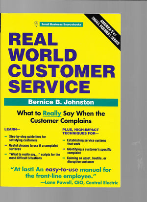 Real World Customer Service (Small Business Sourcebooks),Used