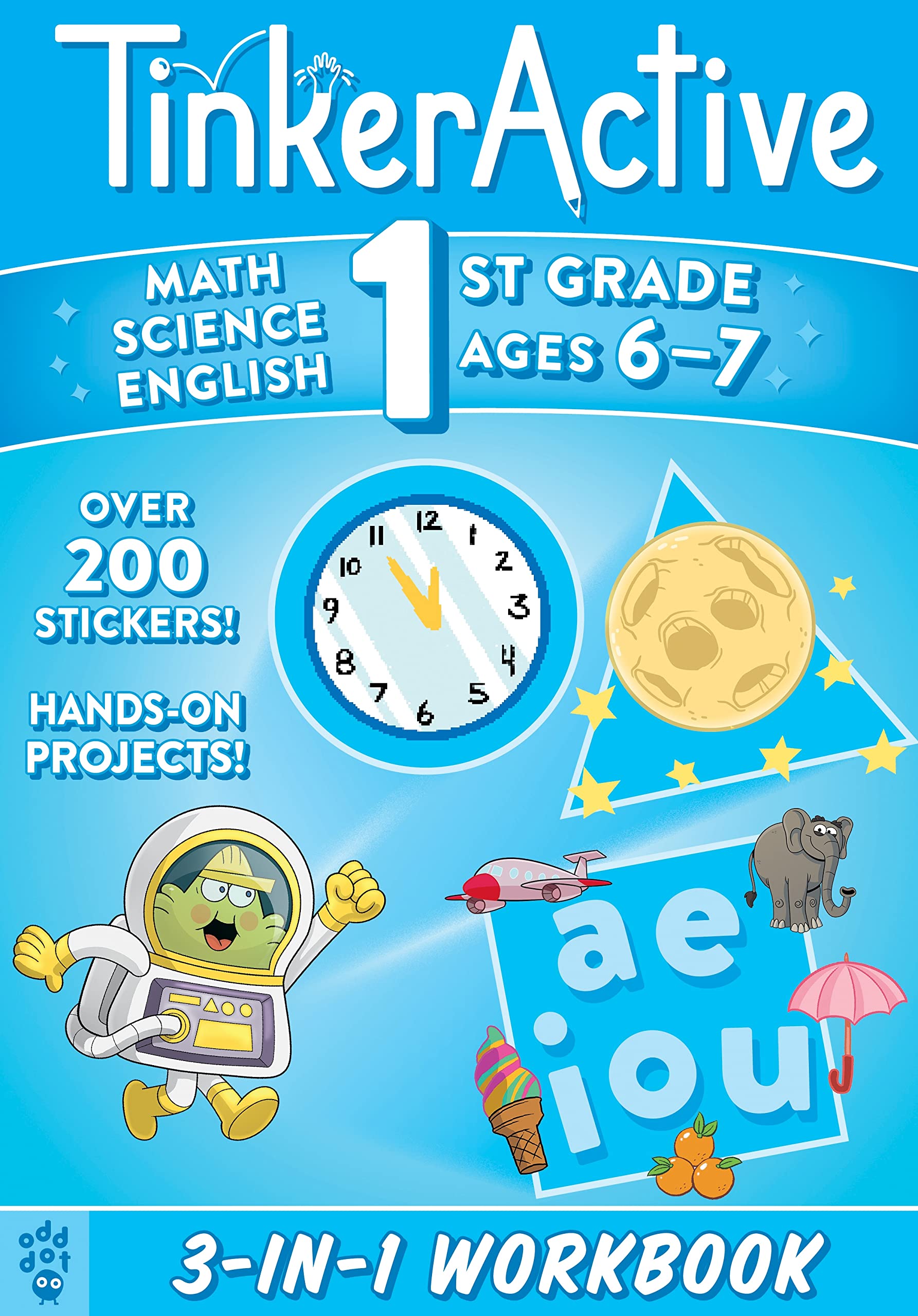 Tinkeractive 1St Grade 3In1 Workbook: Math, Science, English Language Arts (Tinkeractive Workbooks)