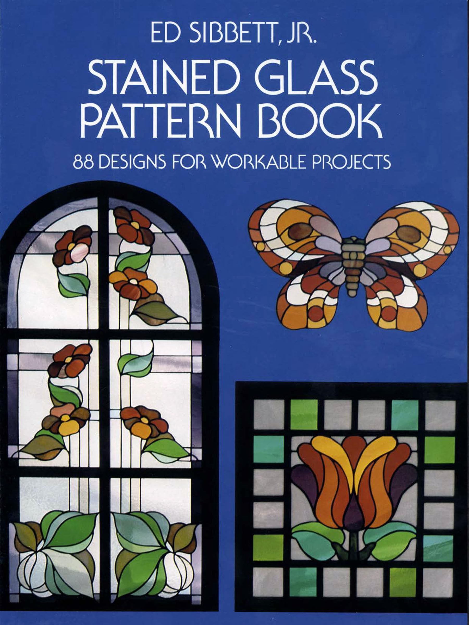 Stained Glass Pattern Book: 88 Designs for Workable Projects (Dover Crafts: Stained Glass),Used
