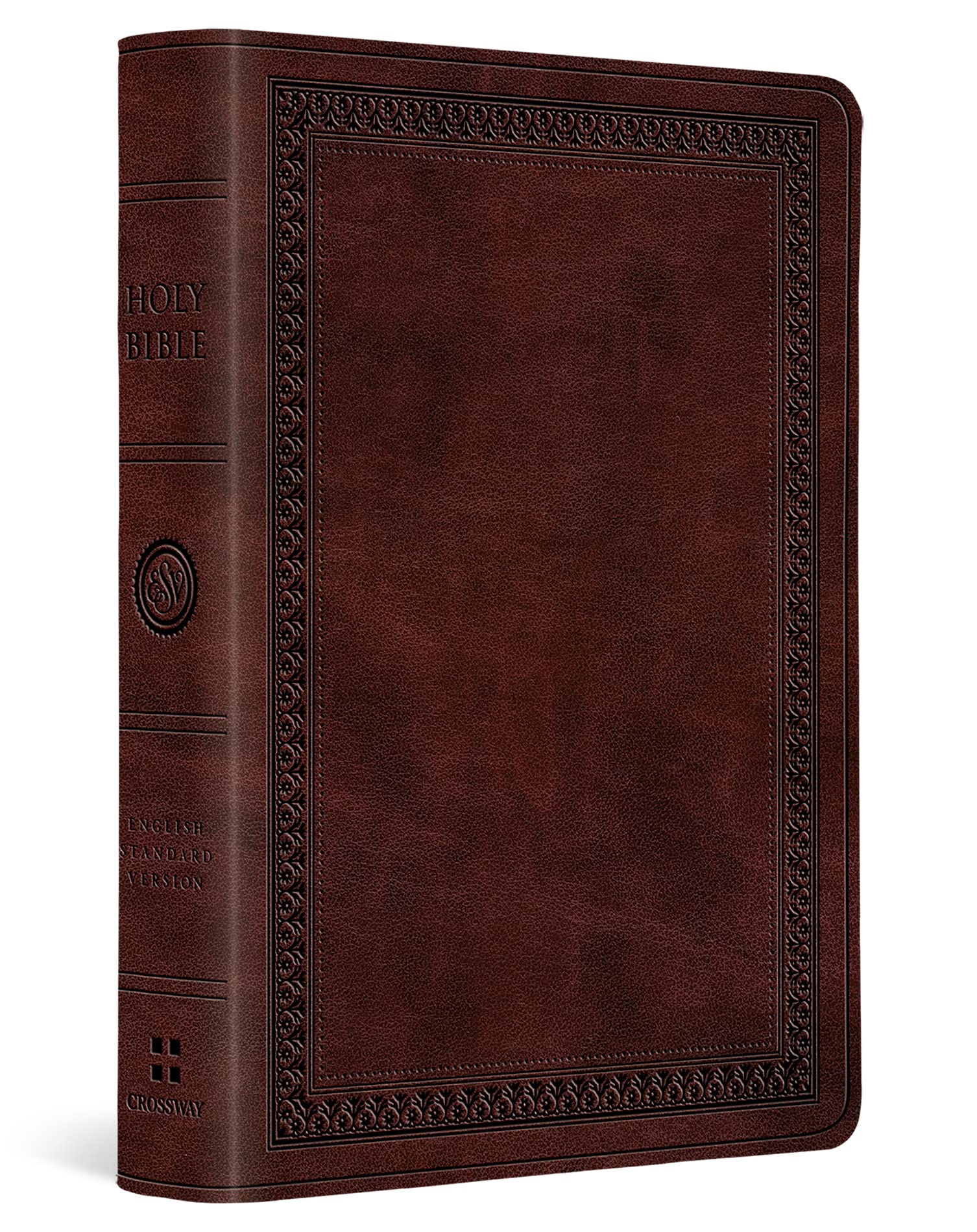 ESV Value Large Print Compact Bible (TruTone, Mahogany, Border Design),Used