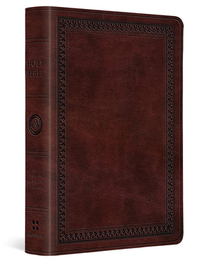 ESV Value Large Print Compact Bible (TruTone, Mahogany, Border Design),Used