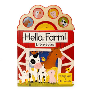 Hello, Farm! A First Liftaflap Animal Sound Book For Babies And Toddlers, Ages 15 (Liftasound Board Book)