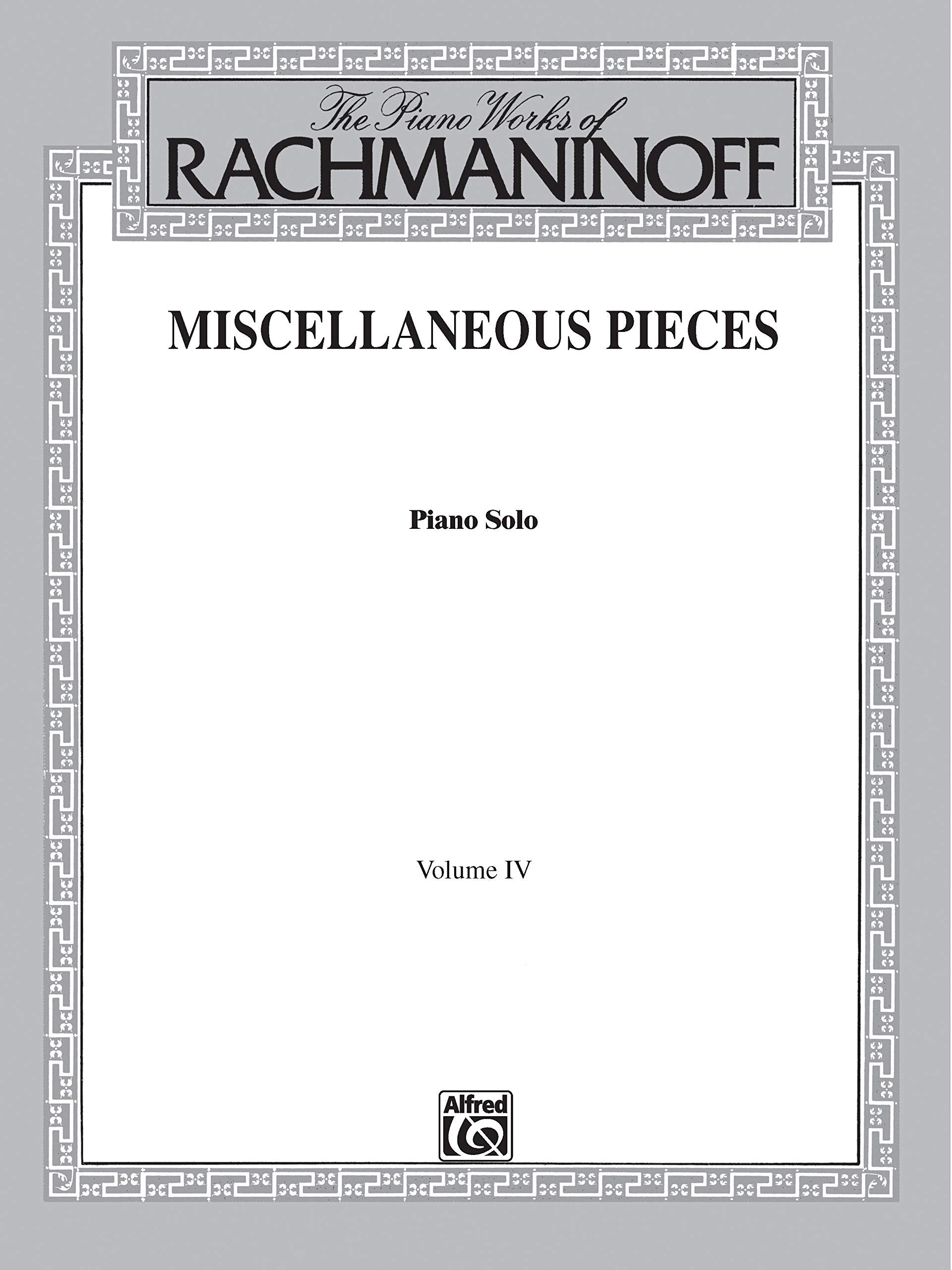Rachmaninoff: Miscellaneous Pieces Piano Solo, Vol. 4,Used