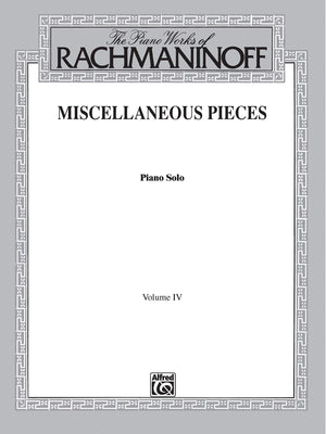 Rachmaninoff: Miscellaneous Pieces Piano Solo, Vol. 4,Used