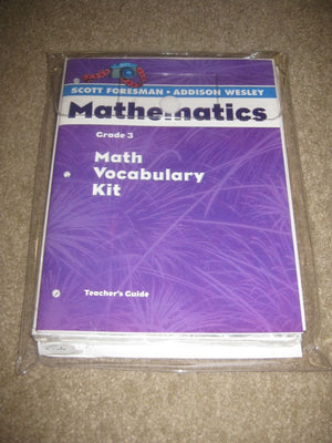 Scott Foresman Addison Wesley Math 2004 Vocabulary Kit Grade 3,Used