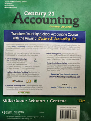 Century 21 Accounting: General Journal,Used
