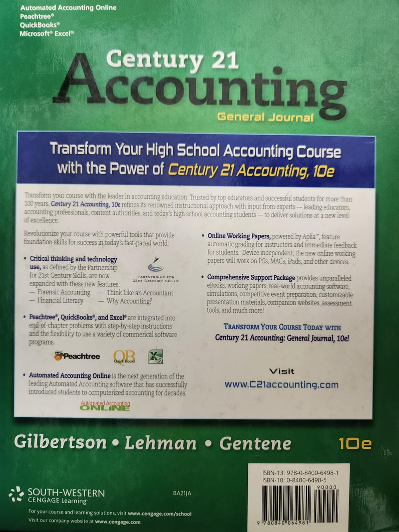 Century 21 Accounting: General Journal,Used