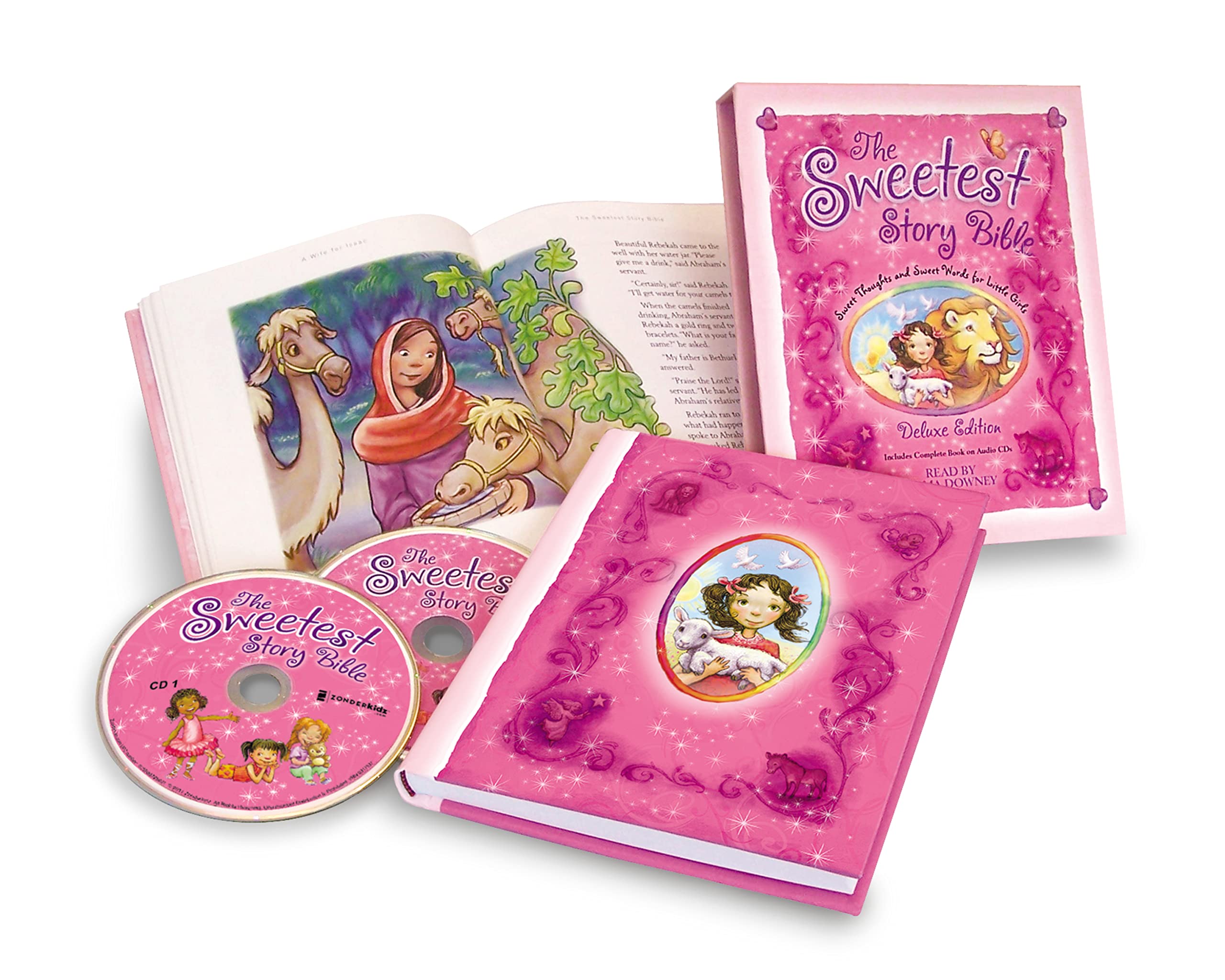The Sweetest Story Bible Deluxe Edition: Sweet Thoughts and Sweet Words for Little Girls; With CDs,Used