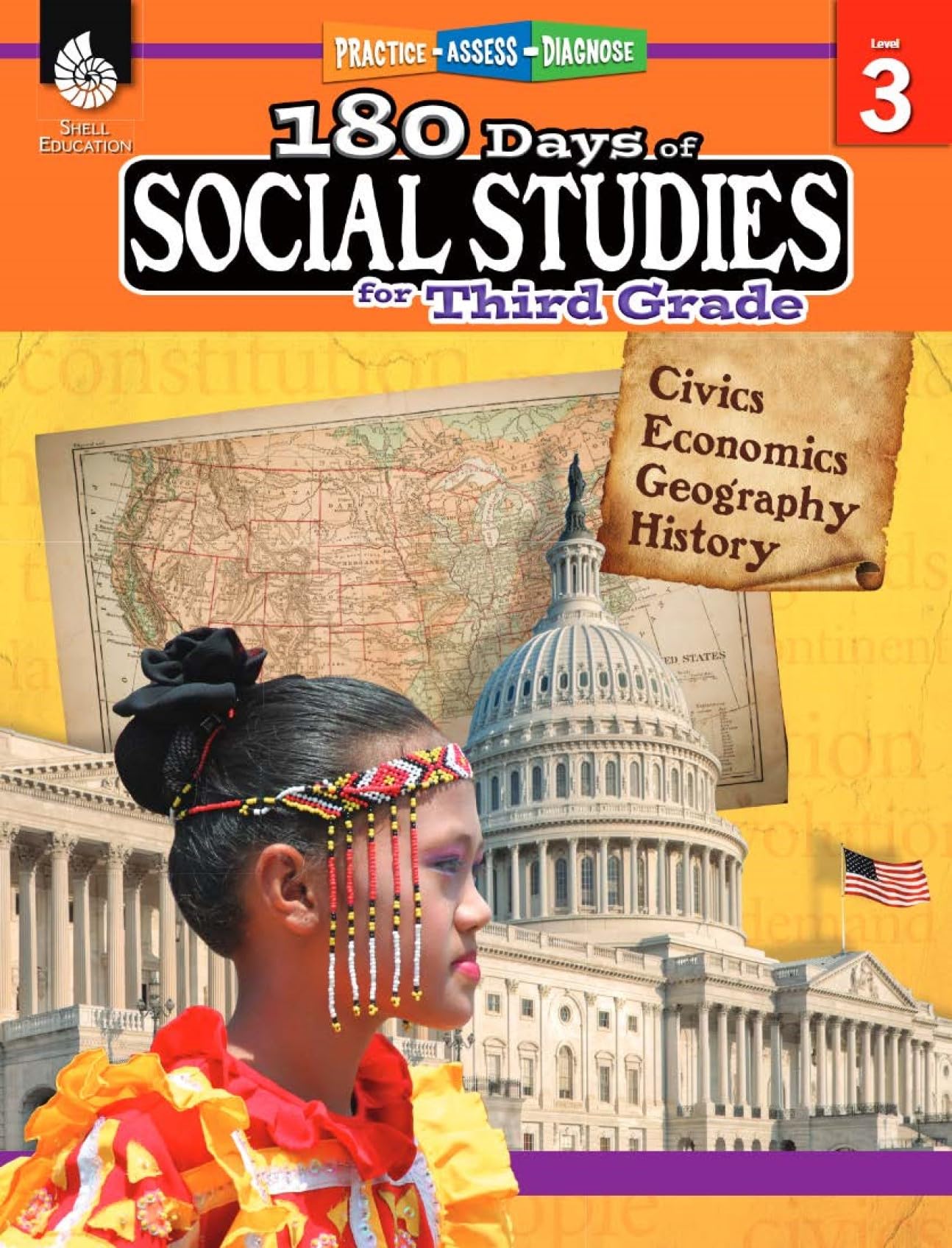 180 Days: Social Studies, Civics For 3Rd Grade Practice Workbook For Classroom And Home, Cool And Fun Practice Created By Teache