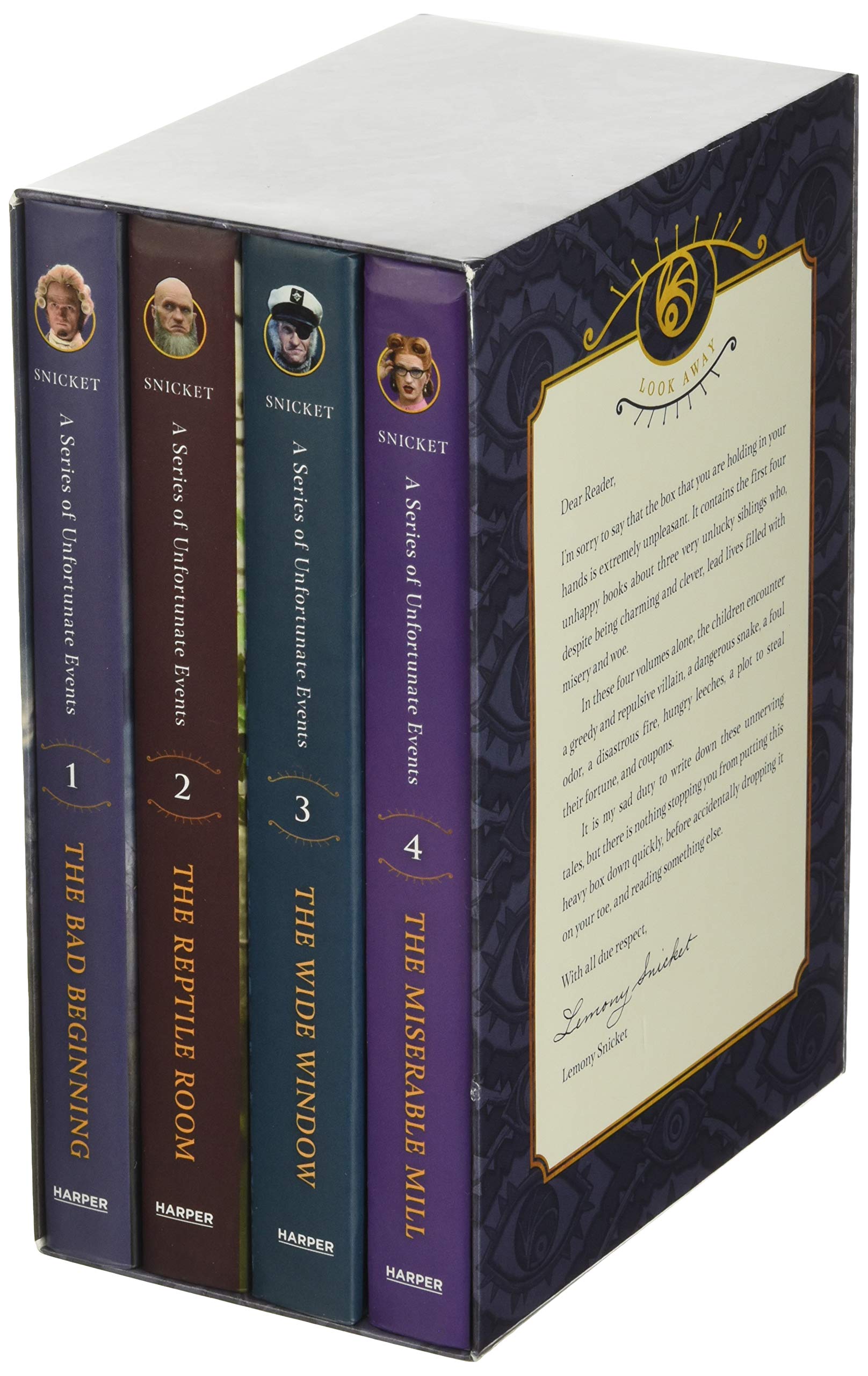 A Series of Unfortunate Events #1-4 Netflix Tie-in Box Set-Used