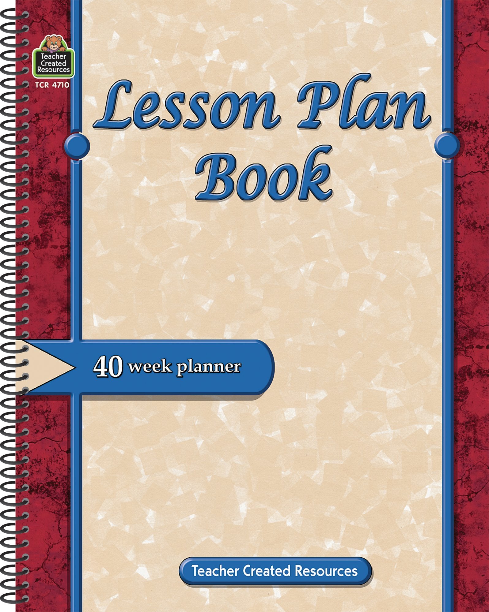 Lesson Plan Book: 40 Week Planner,Used